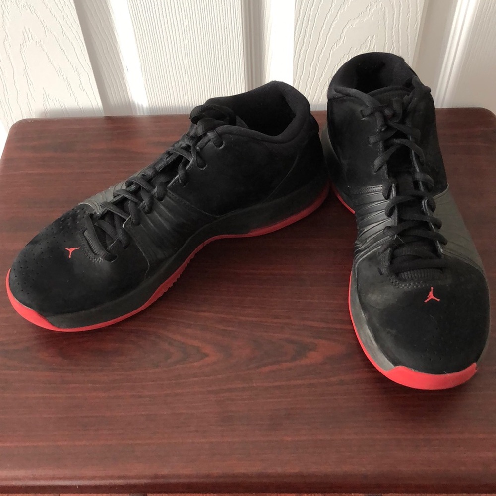 Red & Black Air Jordan shoes